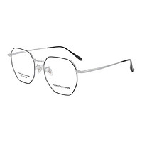 Coastal Vision 镜宴&essilor 依视路 CVO4009 银色半钛眼镜框+钻晶A4系列 1.60折射率 非球面镜片