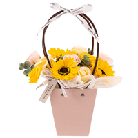 Beginning 初朵 岁月静好 向日葵玫瑰香皂花束 11朵