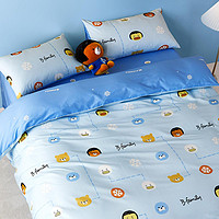 水星儿童 全棉抗菌卡通三件套 床单款 1.2m