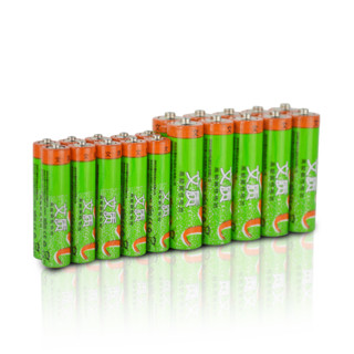 文质 碳性电池 5号10粒+7号10粒（买一赠一）