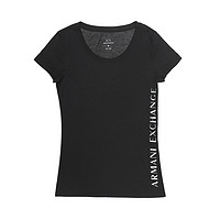 Armani Exchange 女士简约字母显瘦大方棉质亲肤圆领T恤