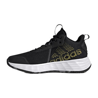 adidas 阿迪达斯 Ownthegame 2.0 男子篮球鞋 H00468 黑/黄 44.5