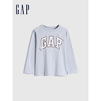 Gap 盖璞 儿童新款LOGO纯棉长袖T恤
