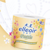 大王爱璐儿 爱璐儿（Elleair）大王 卷筒纸品卫生纸简绒系列立体压花 箱装 12卷*3提