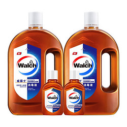 Walch 威露士 加量不加价威露士高效消毒液1Lx2瓶+便携装60mlx2支皮肤衣物玩具