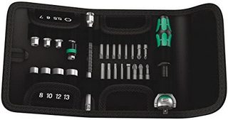 wera Tools 26pc zyklop ratchet ¼\ 插座和位套装带收纳袋 (公制)