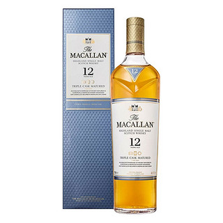 MACALLAN 麦卡伦 12年 黄金三桶 苏格兰 单一麦芽威士忌 700ml 礼盒装 有码  欧洲原装进口 中秋送礼