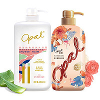 抖音超值购：opal 澳宝 经典滋润680ml+甜杏蔷薇500ml保湿补水沐浴露组合装男女清洁