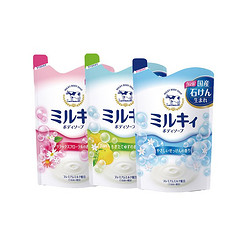 COW STYLE 牛乳石硷 沐浴露补充装（皂香+花香+柚子香）400ml*3袋装