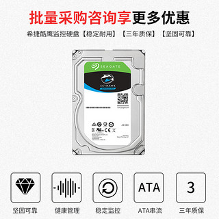 SEAGATE 希捷 酷鹰SkyHawk 3.5英寸监控硬盘 SATA3安防监控录像机械硬盘 4T 酷鹰监控级硬盘