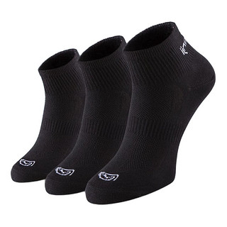 DECATHLON 迪卡侬 100系列 Ekiden Running Socks 男子运动袜 8296178 黑色 35-38码