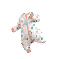 iBabycloud 爱贝宝 婴儿可拆长袖分腿式睡袋 舒适款 森林花鹿 100码