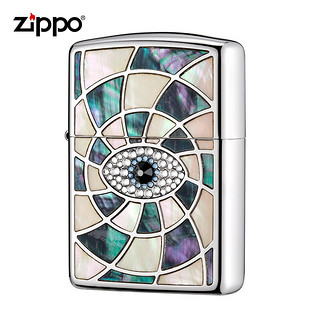 ZIPPO 之宝 SWAROVSKI 施华洛世奇 情侣火机礼盒套装 原装煤油防风眼中人打火机+项链套装 施华洛世奇“眼中人”礼盒