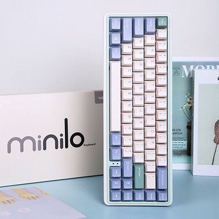 VARMILO 阿米洛 VXB67 67键 2.4G蓝牙 双模无线机械键盘 尤加利 静电容玫瑰红轴 无光