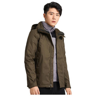 THE NORTH FACE 北面 男子三合一户外羽绒服 NF0A4U7L-6V0 绿色 XL