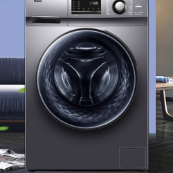 haier海尔eg100mate21s滚筒洗衣机10kg银色