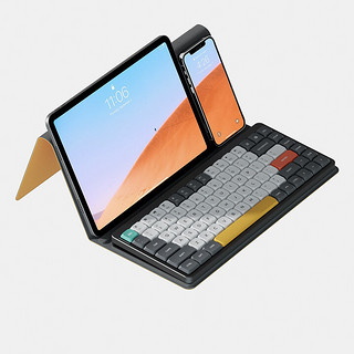 NuPhy Air75 84键 2.4G蓝牙 多模无线机械键盘 灰色 佳达隆G轴茶轴 RGB