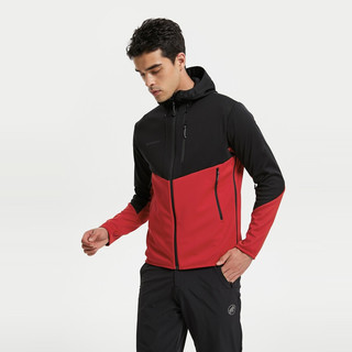 MAMMUT 猛犸象 Ultimate Vi So Hooded 男子软壳衣 1011-01400 黑色/岩浆红拼色 M