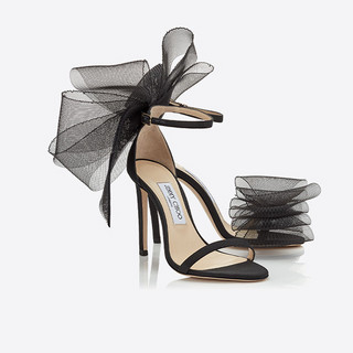 JIMMY CHOO 周仰杰 AVELINE 100系列 女士高跟鞋 J000119890 黑色 37