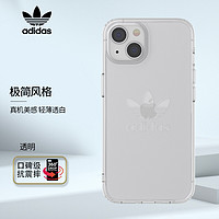 adidas 阿迪达斯 iPhone 13 6.1英寸手机壳保护套 三叶草简约透明系列-水晶透明