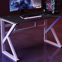 feizhouying 非洲鹰 电竞桌 白色+黑色 100*60*75cm 纤维纹路款