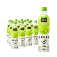 美汁源 无糖饮料 葡萄气泡饮 480ml*12瓶