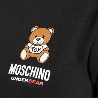 MOSCHINO 莫斯奇诺 女士圆领短袖T恤 ZUA1912 9021 0555 黑色 L