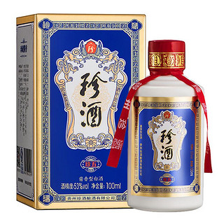 珍酒 珍五 蓝版 53%vol 酱香型白酒 100ml 单瓶装