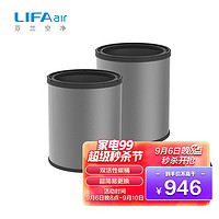 LIFAair 丽风 LA35活性炭桶 适用于LA510空气净化器 防酸除醛除TVOC（2只装） LA35 活性炭桶