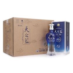 YANGHE 洋河 蓝色经典 天之蓝 浓香型白酒 42度 520ml*6瓶 整箱装 旗舰版口感绵柔浓香型（内含3个礼袋）