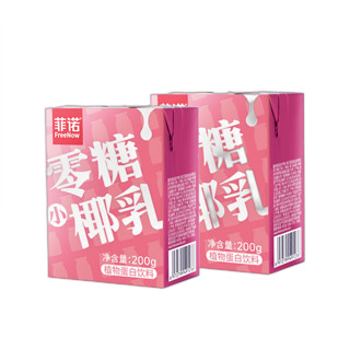 PLUS会员：菲诺 零糖小椰乳 200g*6盒