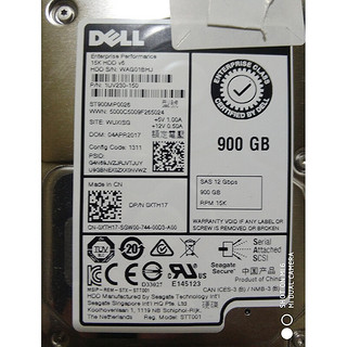 DELL 戴尔 服务器硬盘SAS/300G/600G/900G/1T/2T/3T/4T 900G SAS 15K RPM 2.5英寸