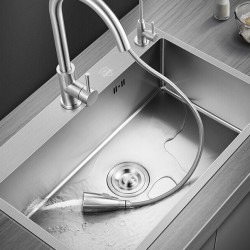 省119 56元 其他品牌水槽 纳米水槽单槽75 45cm C套餐 搭配厨房抽拉龙头多少钱 什么值得买