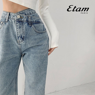 ETAM 艾格 女士高腰牛仔长裤