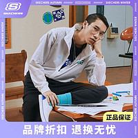 SKECHERS 斯凯奇 春季新款字母印花梭织男式外套舒适百搭时尚男L121M110