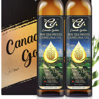 Canada Golden 加美利娜 荠蓝籽油 500ml*2瓶 礼盒装