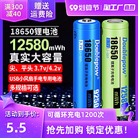 Doublepow 倍量 18650锂电池3.7v强光手电筒4.2v唱戏机小风扇电蚊拍可充电器