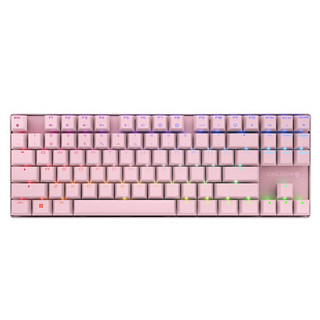 CHERRY 樱桃 MX8.2TKL 87键 2.4G蓝牙 多模机械键盘 粉色 红轴 RGB