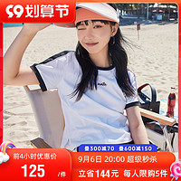 ANTA 安踏 运动套装女士2022夏季新款短袖套装休闲运动服短裤五分裤透气