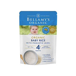 BELLAMY'S 贝拉米 澳洲贝拉米Bellamy宝宝原味含铁元素营养辅食4原味益生元米粉125g