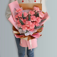 馨仪 教师节鲜花速递 19朵粉色康乃馨花束