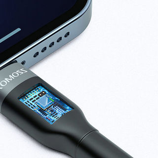 ROMOSS 罗马仕 CB12B 2.4A USB-A转Lightning 数据线 尼龙编织 1.5m 银灰
