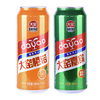 大窑 汽水组合装 2口味 500ml*6听（嘉宾果味+橙诺橙味）