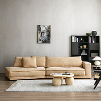 悦尼纳 意式极简全真皮沙发客厅现代轻奢异型转角磨砂真皮羽绒沙发