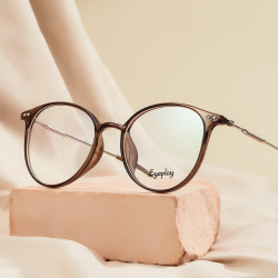 eyeplay 目戲 目戏 细框素颜透明tr眼镜框架str5007-c1-亮黑色 含1.