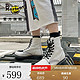 有券的上：Dr.Martens 1460 Pascal BW新款软皮8孔马丁靴女款机车靴 白色 38