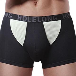 Holelong 活力龙 男士平角内裤 HCP018 黑色 L
