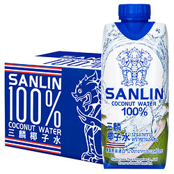 SANLIN 100%椰子水1L*6瓶家庭装