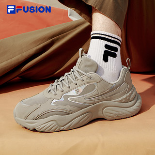 FILA 斐乐 FUSION斐乐潮牌 情侣潮流运动鞋海螺鞋低帮老爹鞋T12M217303F