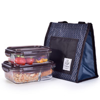 LOCK&LOCK 乐扣乐扣 LLG991CS102 保鲜盒套装 610ml+930ml